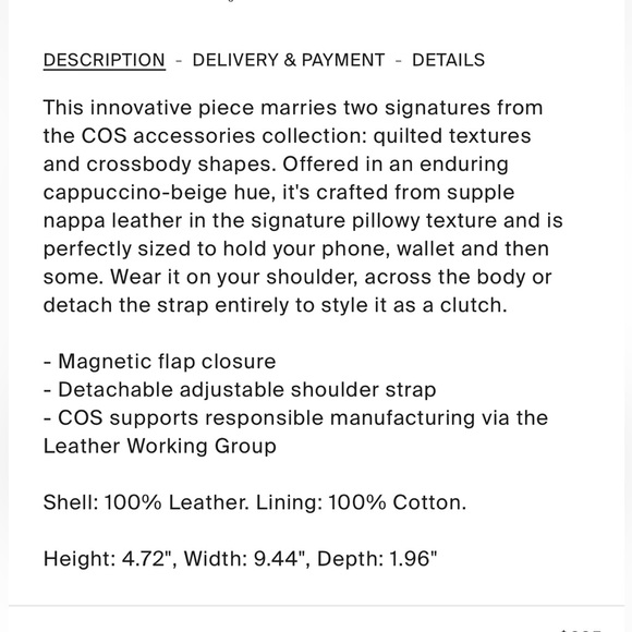 COS Quilted Crossbody - Leather - Picture 6 of 6